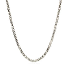 将图片加载到图库查看器，Rhodium Plated 2.5mm Sterling Silver Popcorn Style Chain
