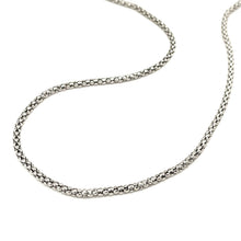 将图片加载到图库查看器，Rhodium Plated 2.5mm Sterling Silver Popcorn Style Chain
