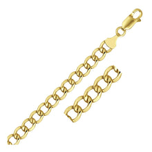 Load image into Gallery viewer, 6.2mm 14k Yellow Gold Curb Chain
