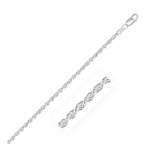 Load image into Gallery viewer, Sterling Silver 2.9mm Diamond Cut Rope Style Chain

