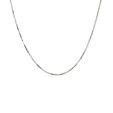 Load image into Gallery viewer, 18k White Gold Box Chain 0.6mm
