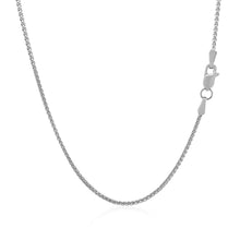 Load image into Gallery viewer, 14k White Gold Round Wheat Chain 1.2mm
