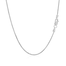 Load image into Gallery viewer, 14k White Gold Diamond Cut Round Wheat Chain 1.0mm
