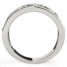 将图片加载到图库查看器，Diamond Studded Square Motif Ring in 14k White Gold (1/2 cttw)
