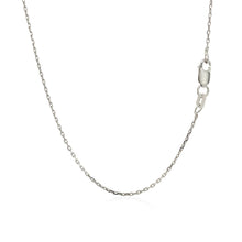 将图片加载到图库查看器，Sterling Silver Rhodium Plated Cable Chain 1.1mm
