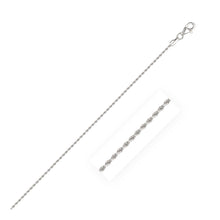 Load image into Gallery viewer, 14k White Gold Solid Diamond Cut Rope Bracelet 1.5mm
