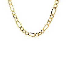 将图片加载到图库查看器，5.4mm 10k Yellow Gold Lite Figaro Chain
