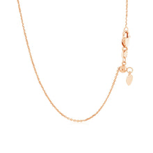 将图片加载到图库查看器，14k Rose Gold Adjustable Cable Chain 0.9mm
