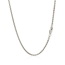 Load image into Gallery viewer, Sterling Silver Rhodium Plated Wheat Chain 1.5mm
