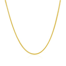 Load image into Gallery viewer, 14k Yellow Gold Diamond Cut Round Wheat Chain 1.1mm

