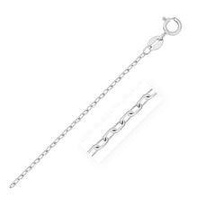 将图片加载到图库查看器，14k White Gold Faceted Cable Link Chain 1.3mm
