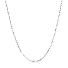 将图片加载到图库查看器，14k White Gold Faceted Cable Link Chain 1.3mm
