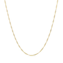 Load image into Gallery viewer, 14k Yellow Gold Singapore Chain 0.6mm

