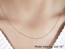Load image into Gallery viewer, 14k Yellow Gold Singapore Chain 0.6mm
