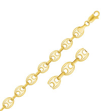 Load image into Gallery viewer, 11.0mm 14k Yellow Gold Puffed Mariner Link Bracelet
