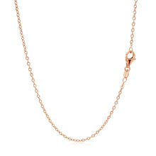 Load image into Gallery viewer, 18k Rose Gold Round Oval Link Chain 1.5mm
