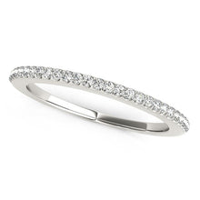 Load image into Gallery viewer, 14k White Gold Pave Scallop Setting Diamond Wedding Band (1/8 cttw)
