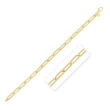 Load image into Gallery viewer, 14k Yellow Gold Long Domed Paperclip Chain Bracelet (4.80 mm)
