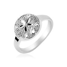 将图片加载到图库查看器，Sterling Silver Textured Sand Dollar Ring
