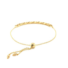 Load image into Gallery viewer, Adjustable Chain Bracelet in 14k Yellow Gold
