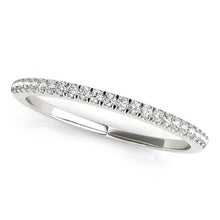 Load image into Gallery viewer, 14k White Gold Diamond Pave Set Wedding Band (1/8 cttw)
