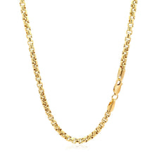 将图片加载到图库查看器，3.4mm 14k Yellow Gold Round Box Chain
