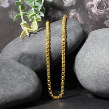 将图片加载到图库查看器，3.4mm 14k Yellow Gold Round Box Chain
