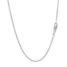 将图片加载到图库查看器，14k White Gold Round Cable Link Chain 1.5mm
