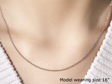 将图片加载到图库查看器，14k White Gold Round Cable Link Chain 1.5mm
