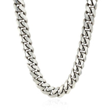 Load image into Gallery viewer, Sterling Silver Rhodium Plated Miami Cuban Chain 9.8mm
