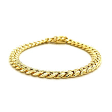 将图片加载到图库查看器，10k Yellow Gold Semi Solid Miami Cuban Bracelet (7.20 mm)

