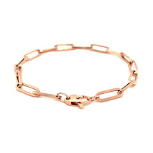 Load image into Gallery viewer, 14K Rose Gold Extra Wide Paperclip Chain Bracelet
