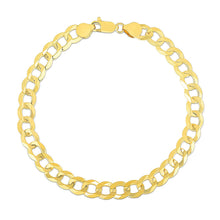 Load image into Gallery viewer, 7.0mm 10k Yellow Gold Curb Bracelet

