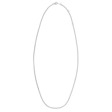 将图片加载到图库查看器，Double Extendable Cable Chain in 14k White Gold (1.40 mm)

