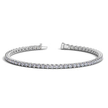 Load image into Gallery viewer, Lab Grown Round Diamond Tennis Bracelet in 14k White Gold (4 cctw F/G  VS2/SI1)
