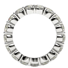 Load image into Gallery viewer, Round Cut Lab Grown Diamond Eternity Ring in 14k White Gold (3 cttw FG/VS2)
