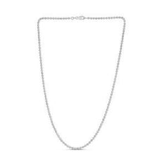 Load image into Gallery viewer, Moon Cut Bead Chain in 14k White Gold (2.50 mm)
