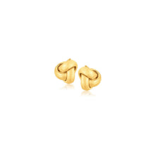 将图片加载到图库查看器，10k Yellow Gold Love Knot Stud Earrings
