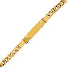 Load image into Gallery viewer, 14k Yellow Gold Men's ID Cuban Chain Bracelet
