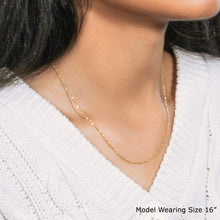 Load image into Gallery viewer, 18k Yellow Gold Diamond Cut Cable Link Chain (1.10 mm)
