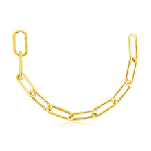 将图片加载到图库查看器，14k Yellow Gold Rounded Paperclip Chain Necklace
