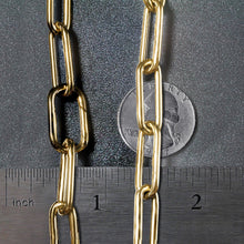 将图片加载到图库查看器，14k Yellow Gold Rounded Paperclip Chain Necklace
