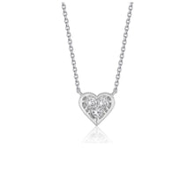 Load image into Gallery viewer, Diamond Heart Design Pendant in 14k White Gold

