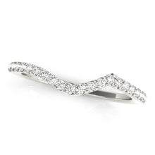Load image into Gallery viewer, 14k White Gold Modern Curved Diamond Wedding Band (1/6 cttw)
