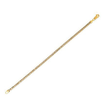 Load image into Gallery viewer, Round Pave Franco Chain Bracelet in 14k Yellow Gold  (3.15 mm)
