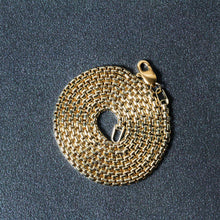 将图片加载到图库查看器，14k Yellow Gold Solid Round Box Chain 2.5 mm
