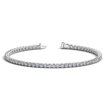 Load image into Gallery viewer, Lab Grown Round Diamond Tennis Bracelet in 14k White Gold (3 cctw F/G  VS2/SI1)
