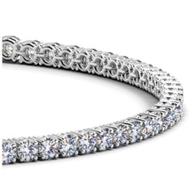 Load image into Gallery viewer, Lab Grown Round Diamond Tennis Bracelet in 14k White Gold (3 cctw F/G  VS2/SI1)
