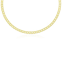 Load image into Gallery viewer, 14k Yellow Gold Men's Necklace with Track Design Links
