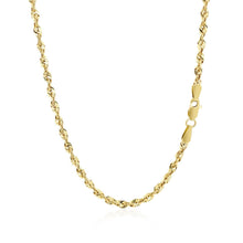 Load image into Gallery viewer, 2.5mm 14k Yellow Gold Light Rope Chain
